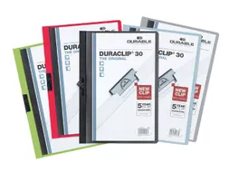 Klemmap Durable Duraclip A4 3mm 30 vellen assorti