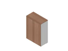 Kantoorkast Romp Aluminium Front Canaletto-Hout bxdxh 900x450x1232mm