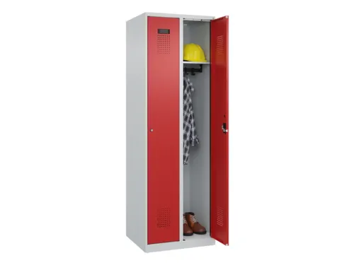 locker,HxBxD 1850x600x500mm,2vak,vak B 300mm,cil.-slot,staand op vloer
