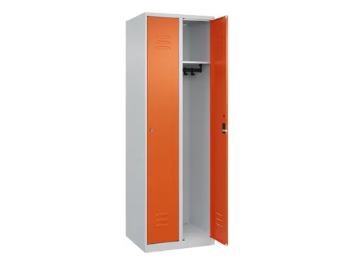 locker,HxBxD 1850x600x500mm,2vak,vak B 300mm,cil.-slot,staand op vloer