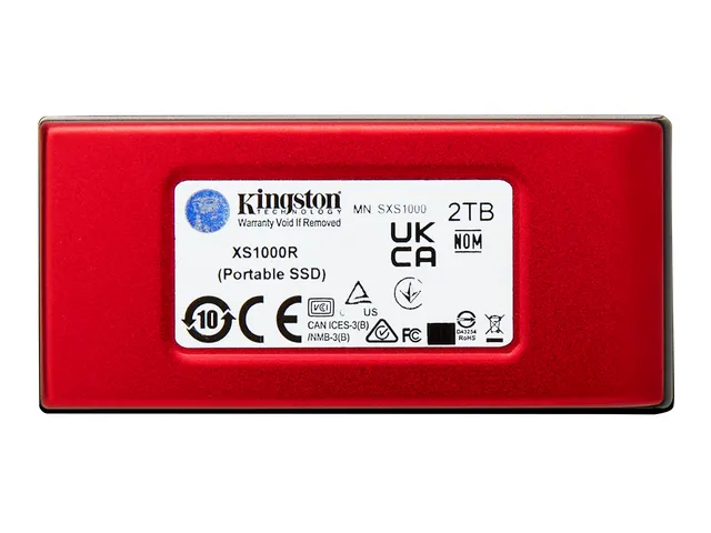 2TB XS1000 Red External USB 3.2 Gen 2 Draagbare Solid State Drive