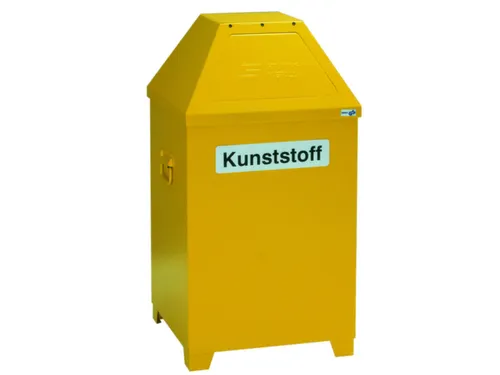 Afvalverzamelaar Zelfblussend 95 Liter 870X450X450Mm 2 Openingen Geel