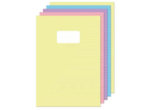 Schrift Kangaro A4 lijn pastel assorti kleuren pak a 5 stuks