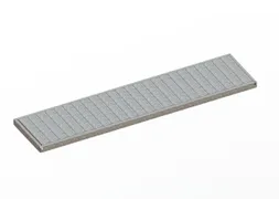 legbord van plaatstaal,v. breedvakstelling,BxD 2500x600mm,vakl. 400kg