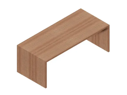 Bureau Hxbxd 730x2000x900mm Zijpaneel Bladdecor Noten