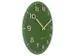 Wandklok Nextime dia 40cm Groen glas/Aluminium Classy Medium
