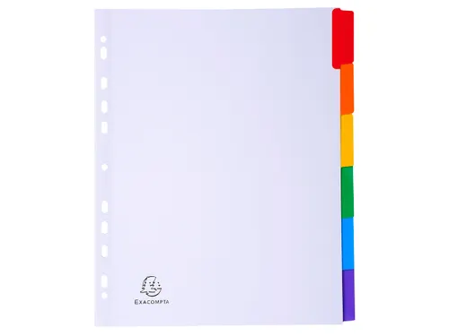 Tabblad Karton 160 Gram A4 + index 6 tabs wit