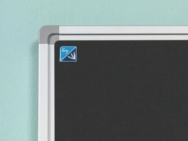 Prikbord Bulletin Zwart 90x180cm Softline Profiel 16mm