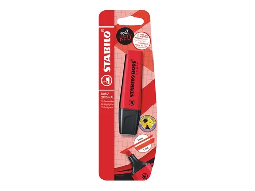 Markeerstift STABILO Boss 70/48 echt rood blister 1 stuk