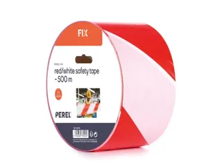 Rood/wit Veiligheidslint 500 Meter Rol - 4