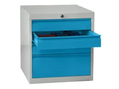 ladekast 600x500x600mm 4laden cilinderslot RAL7035 front RAL5012