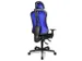 Siège Bureau Pivotant Assise Noir Dossier Maille Bleu