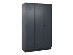 locker,HxBxD 1950x1200x500mm,3vak,vak B 400mm,draaigrendel,sokkel