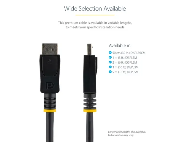 StarTech DisplayPort Kabel 2m 4K DP 1.2 VESA Gecertificeerd