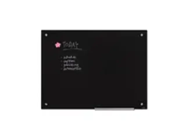 OUTLET Scritto Glasbord Zwart 90x120 cm met stift