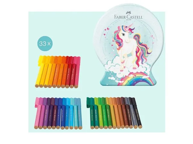 Viltstift Faber-Castell Connector Snow globe Unicorn 33 stuks assorti