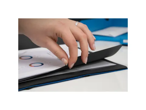 Sorteermap geniet-zw art int. 12vak blauw