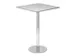 table haute,HxlxP 1116x800x800mm,carré,pied à disque chrome,tube ron