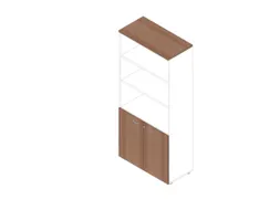 kantoorkast,HxBxD 2000x900x450mm,3xhouten vloer,5ordnerhoogte,romp wit