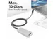Kabel ACT USB-C standaard naar USB-C hoek boven/beneden 10Gbps 1m