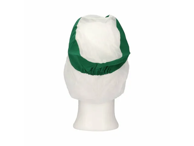 Pet met klep en haaropvang maat L Polyester Kroon Groen 100 stuks