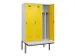 locker met bank,voor scheiding van kleding,HxBxD 2120x1200x815mm,3vak