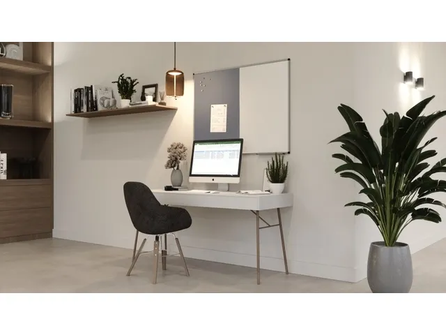 Combibord Legamaster UNITE grijs vilt-whiteboard 90x120cm