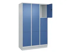 lockerkast,HxBxD 1950x1200x500mm,3x3vakken,vak B 400mm,cil.-slot
