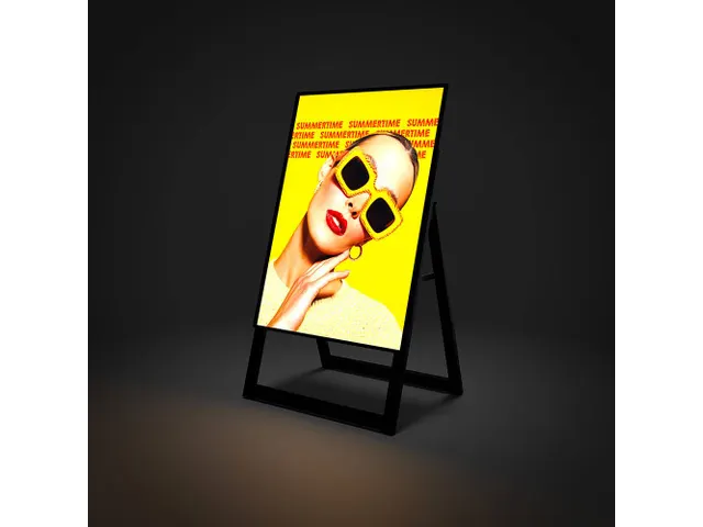 Verlicht Stoepbord LED Slide In A1 Zwart