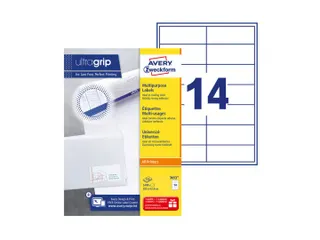 Etiket Avery Zweckform 3653 105x42.3Mm wit 1400stuks - 2