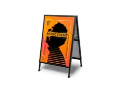 Stoepbord Slide-In A1 zwart