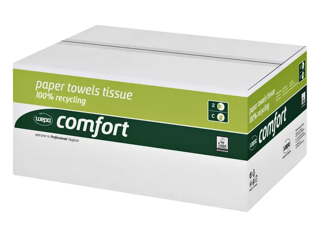 Handdoek Satino Comfort PT3 c-vouw 2-laags 25x32cm wit 277420