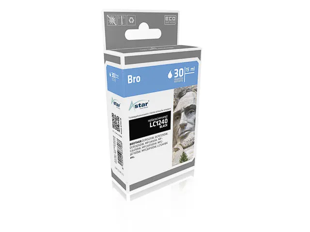 Astar Brother LC1240BK MFCJ Inkt Zwart Rebuilt 600 Pagina's 13.9ml