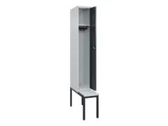 locker met bank,HxBxD 2120x300x815mm,1vak,vak B 300mm,cilinderslot