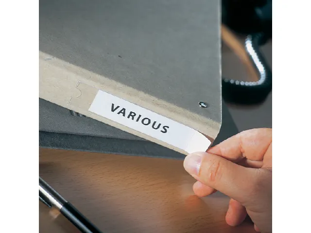 Etikethouder Djois 19x75mm zelfklevend transparant 16 stuks