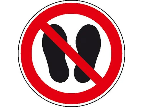 Verbodsbord,Verboden Oppervl. Te Betreden,Sticker,Folie,Standaard