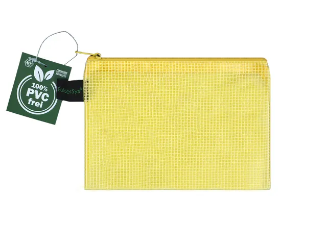 Trousse Foldersys A6 EVA sans PVC jaune transparent