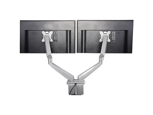 Monitor arm voor 2 schermen - bureausteun - met geïntegreerde 2-poort