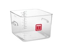 Vierkante Container 11.4 Liter Rubbermaid Transparant Rood