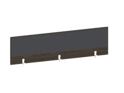 Baliepaneel Bureau Aanbouw Achter Bruin Hickory Antraciet 1600Mm