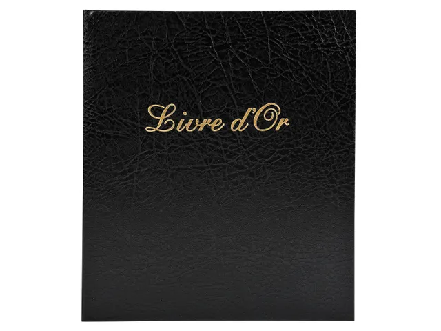Livre d'or Balacron avec titre 140 pages blanches - 21x19 cm vertical