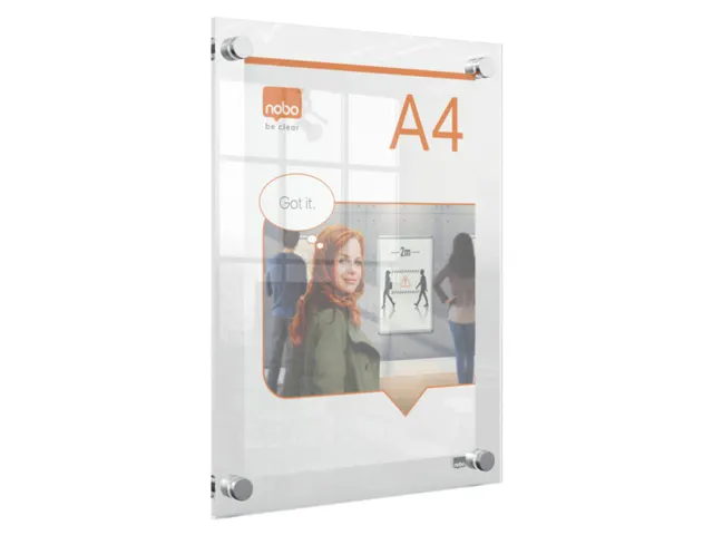 Infobord Nobo Premium Plus A4 acryl wand