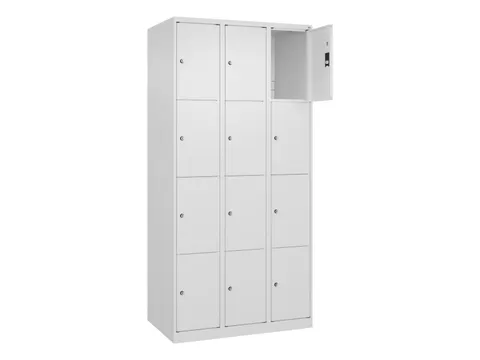 lockerkast,HxBxD 1850x900x500mm,3x4vakken,vak B 300mm,cil.-slot