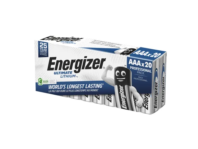Energizer Ultimate Lithium AAA L92 1,5V verpakking 20 stuks