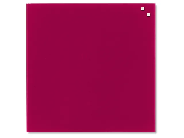 Glasmagneetbord Naga 45x45cm rood