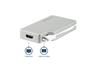 Aluminium A/v Reisadapter 4-in-1 Usb-c Naar Vga, Dvi, Hdmi Of Mdp 4k - 4