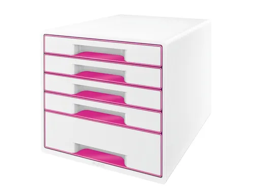 Ladenblok Leitz WOW Cube 5 laden wit/roze