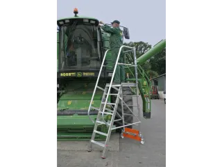 verrijdbare treden-platformladder,eenzijdig,7trede(n),stand H 1,65m - 4