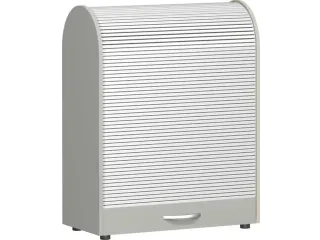 roldeurkast met verticale deur,HxBxD 1030x800x400mm,2xhouten vloer - 1