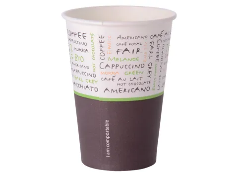 Beker karton Sensations Bio CupR 180ml composteerbaar 25x100 stuks